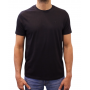 t-shirt col rond noir face