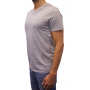 t-shirt col V gris profil