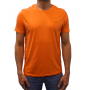 t-shirt col rond orange face