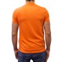 T-shirt col boutonné orange dos