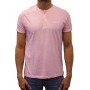 T-shirt col boutonné rose face