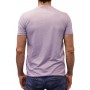 T-shirt col boutonné violet dos