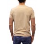 T-shirt col boutonné beige dos