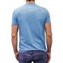 T-shirt col boutonné bleu clair dos