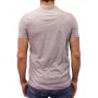 T-shirt col boutonné gris dos