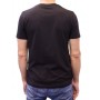 T-shirt col boutonné noir dos