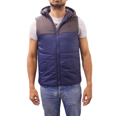 Chaqueta sin mangas de dos tonos
