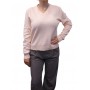 Pull femme col V uni