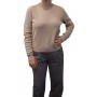 Pull col rond beige pose