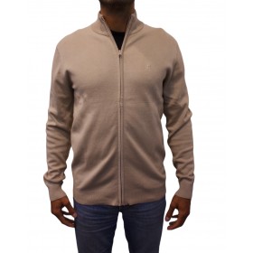 Pull zip uni Pull full zip beige face