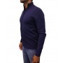 Pull full zip bleu marine profil