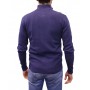 Pull full zip bleu marine dos