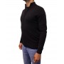 Pull full zip noir profil