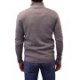 pull col demi zip gris dos