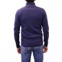 pull col demi zip bleu marine dos