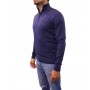 pull col demi zip bleu marine profil