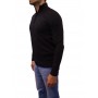 pull col demi zip noir profil