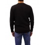 pull col rond noir dos