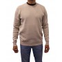 pull col rond beige face