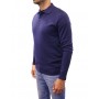 Pull col polo bleu marine profil