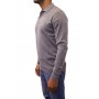 Pull col polo gris profil