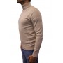 pull col montant beige profil