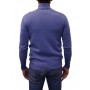 pull col montant bleu denim dos