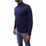 pull col montant bleu marine profil