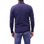 pull col montant bleu marine dos