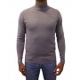 pull col montant gris face