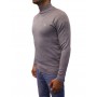 pull col montant gris profil