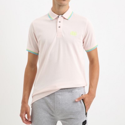 Man polo CERRUTI 1881 Padova in 100% cotton with contrast collar, short sleeves and embroidered logo. Available in several color