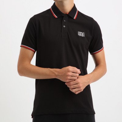 Man polo CERRUTI 1881 Padova in 100% cotton with contrast collar, short sleeves and embroidered logo. Available in several color