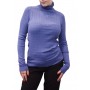 Pull tresse femme col roulé