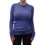 Pull tresse femme col rond