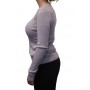 Pull tresse femme col rond