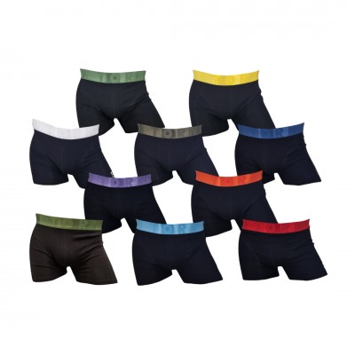 Lot de 10 boxers ceintures colorés