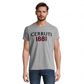 T-shirt homme manches courtes logo tshirt cerruti gris