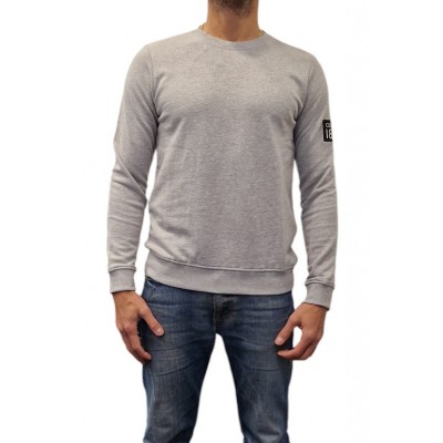 Sweatshirt round neck shoulder logo