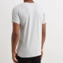 T-shirt manches courtes col rond dos gris