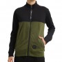 Sudadera con cremallera con capucha de dos tonos