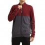 Sudadera con cremallera con capucha de dos tonos