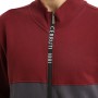 Sudadera con cremallera con capucha de dos tonos