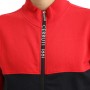Camisola zíper com capuz de dois tons