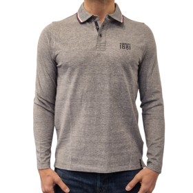 Polo de manga larga Chiné