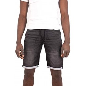 Plain denim shorts