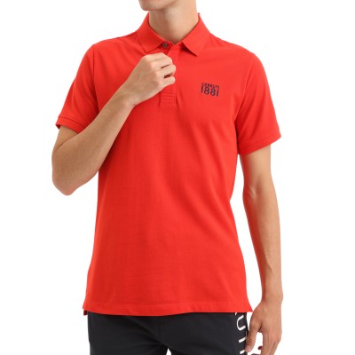 Uni manga corta polo