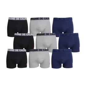 Lot de 9 boxers unis en coton Lot de 9 boxers unis en coton