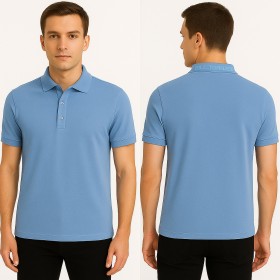 Mangas curtas polo piqué logo col