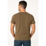 T-shirt de manga curta com decote em v impresso desenho